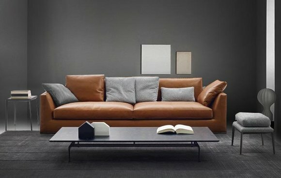 Sofa Dreisitzer Couch Polster Design Sofas Zimmer Möbel Moderne Leder von JV Möbel