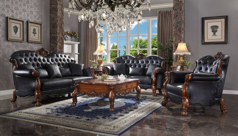 Sofa Dreisitzer Wohnlandschaft Sofas Couch Polster Garnitur Leder Barock Sofa Dreisitzer Wohnlandschaft Sofas Couch Polster Garnitur Leder Barock von JV Möbel
