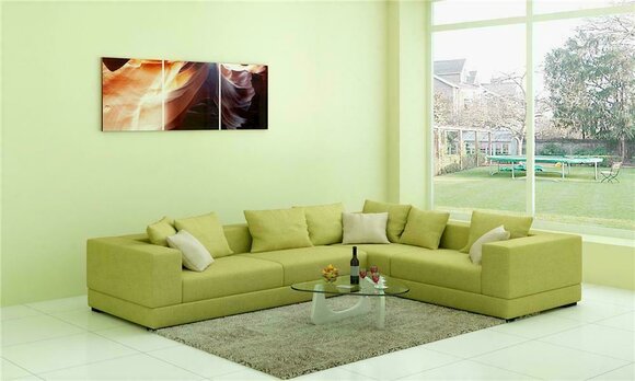 Sofa Modernes Polster Textil Couch Design Ecksofa Couchen Stoff von JV Möbel
