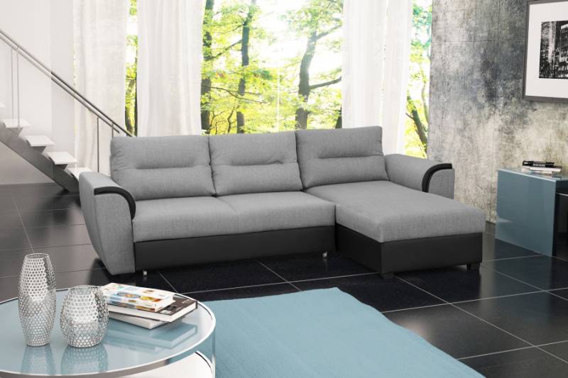 Sofa Schlafsofa Designer Sofa mit Bettfunktion + Bettkasten Ecksofa Couch NEU von JV Möbel