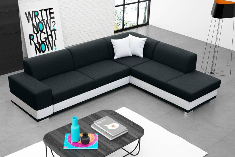 Sofa Schlafsofa Designer Sofa mit Bettfunktion + Bettkasten Ecksofa Couch NEU von JV Möbel