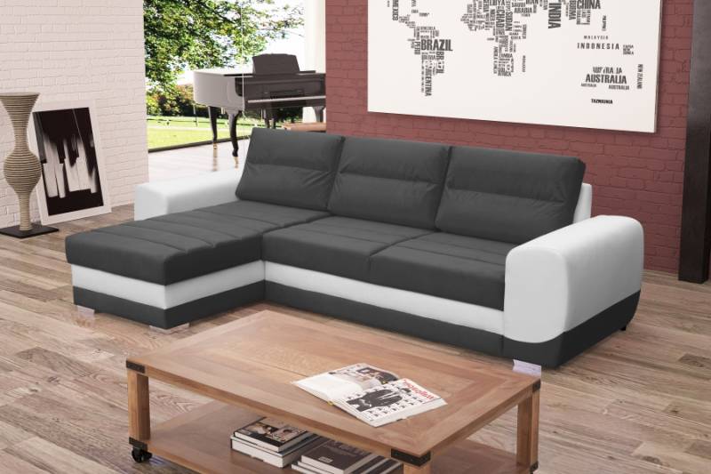 Sofa Schlafsofa Designer Sofa mit Bettfunktion + Bettkasten Ecksofa Couch NEU von JV Möbel