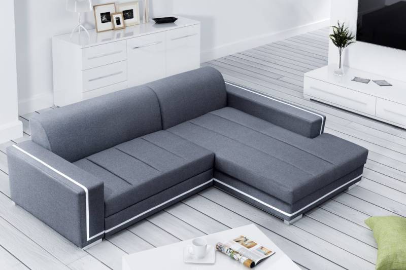 Sofa Schlafsofa Designer Sofa mit Bettfunktion + Bettkasten Ecksofa Couch NEU von JV Möbel