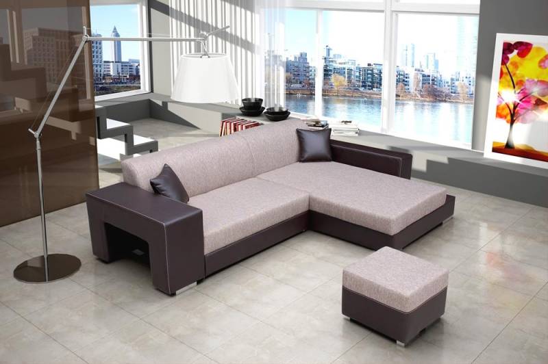 Sofa Schlafsofa Designer Sofa mit Bettfunktion + Bettkasten Ecksofa Couch NEU von JV Möbel
