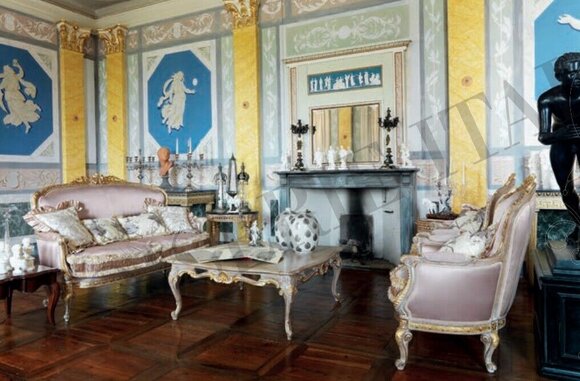 Sofa Set 2+1+1 Sofas Garnitur Sessel Barock Stil Couch Gruppe Italien Möbel Neu von JV Möbel