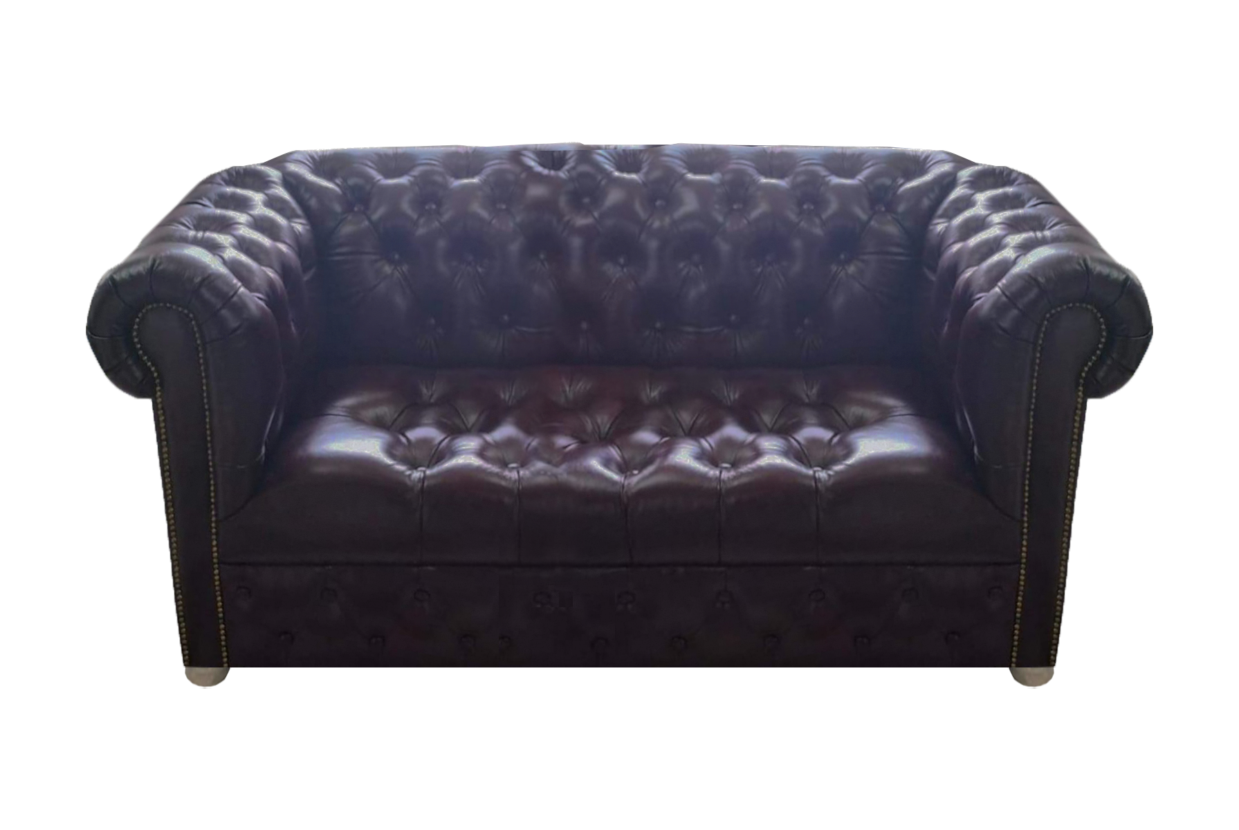 Sofa Zweisitzer Couch Chesterfield Wohnzimmer Leder Braun Polstermöbel von JV Möbel