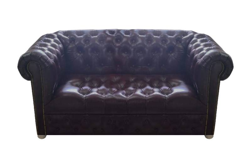 Sofa Zweisitzer Couch Chesterfield Wohnzimmer Leder Braun Polstermöbel von JV Möbel
