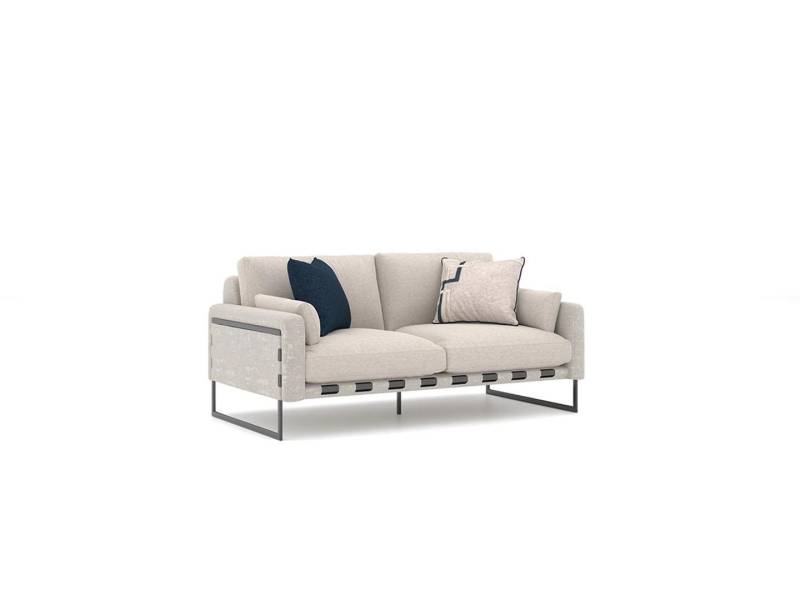 Sofa Zweisitzer Einrichtung WohnzimmerPolstermöbel Modern Beige Couch von JV Möbel