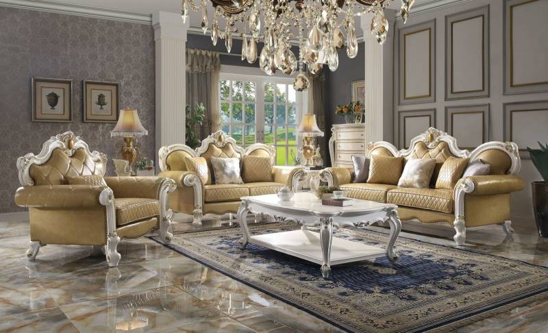Sofagarnitur 3+2 Sitzer Klassischer Wohnlandschaft Leder Sofas Couchen Sofagarnitur 3+2 Sitzer Klassischer Wohnlandschaft Leder Sofas Couchen von JV Möbel