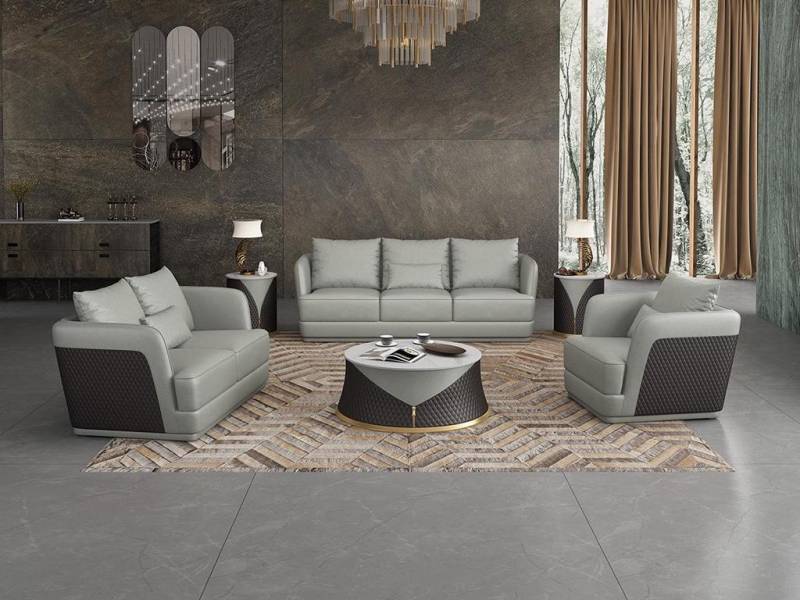 Sofagarnitur 3+2 Sitzer Wohnlandschaft Sofa Couch Polster Garnitur Ledersofa Neu von JV Möbel