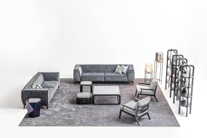 Sofagarnitur 431 Sitzer Sofas Sessel Luxus Garnitur xxl Stoff Sofa Möbel von JV Möbel