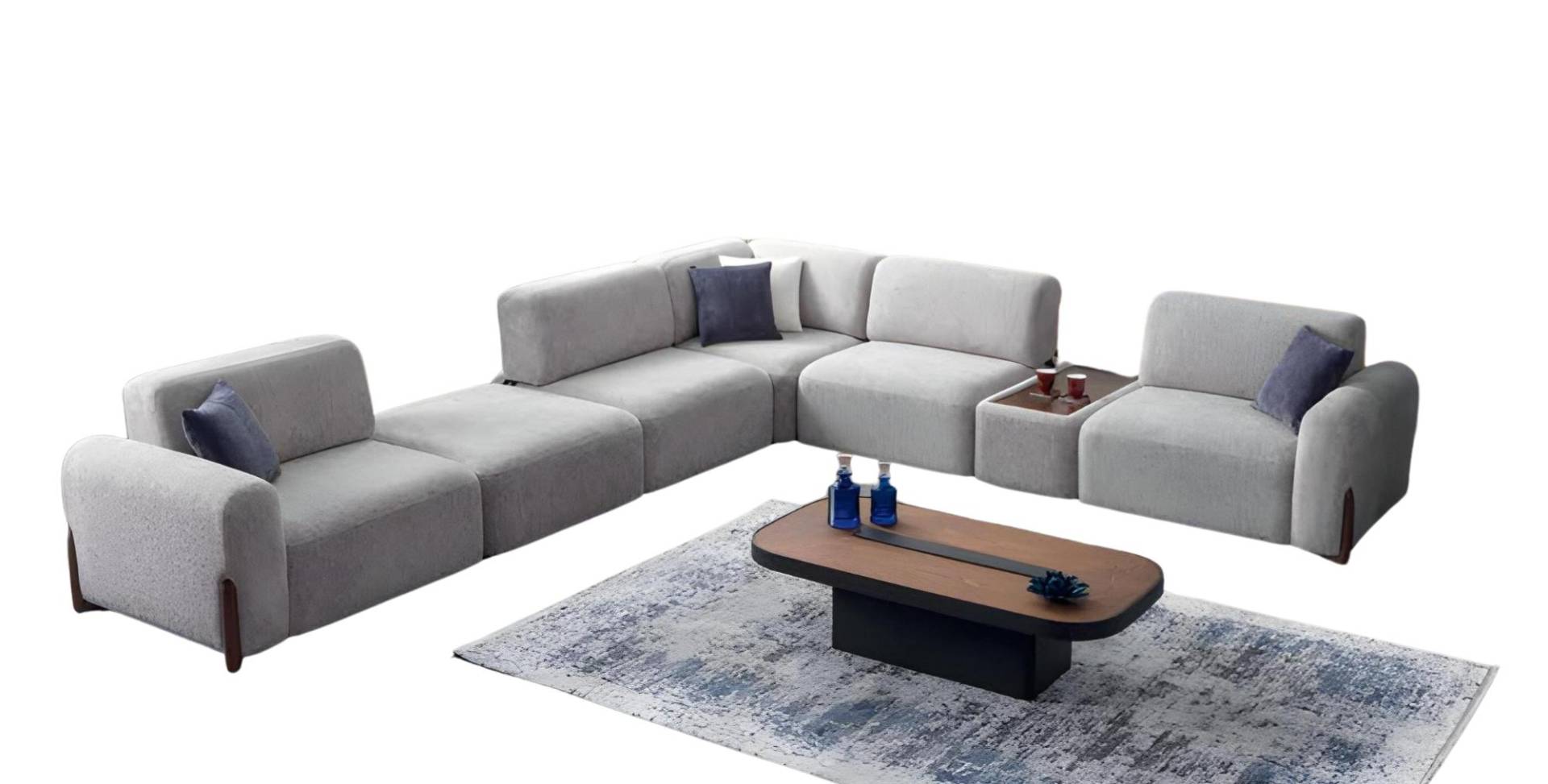 Sofagarnitur Ecksofa L-Form Designer Möbel Wohnzimmer Couch Möbel von JV Möbel