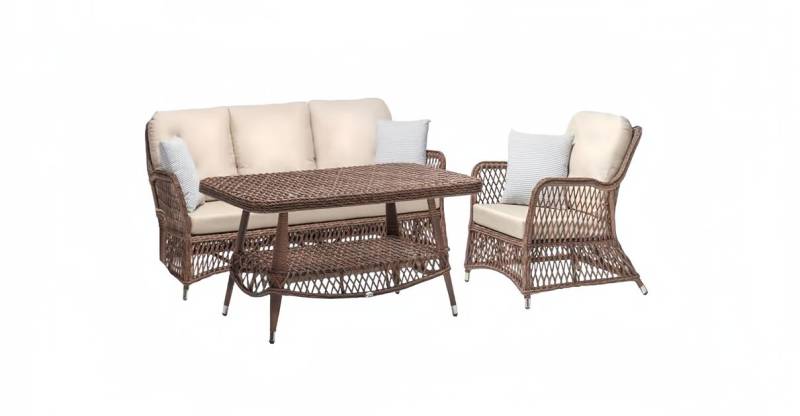 Sofagarnitur Rattanmöbel Garten Terrasse Set Outdoor Lounge Möbel Balkon 3tlg. Sofagarnitur Rattanmöbel Garten Terrasse Set Outdoor Lounge Möbel Balkon 3tlg. von JV Möbel