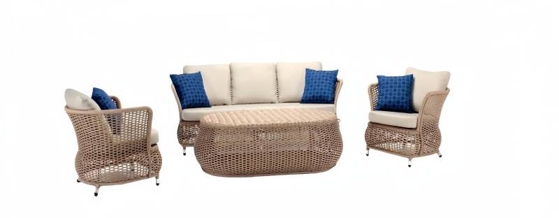 Sofagarnitur Sitzgruppe Outdoor Lounge Set Möbel Polyrattan Garten Möbel 4tlg von JV Möbel