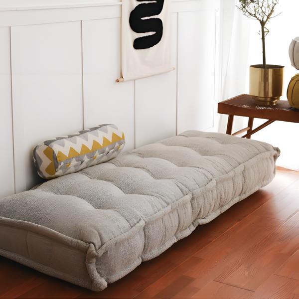 Sofakissen Polstersofa Grau Sofa Couch Moderne Wohnzimmer Stoffsofa von JV Möbel