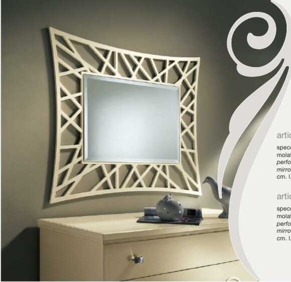 Spiegel Hängespiegel Modern Wandspiegel Möbel Spieglein Design 90x90 von JV Möbel