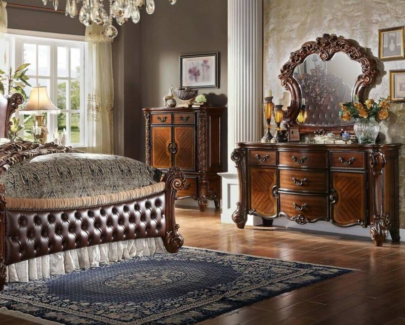 Spiegel Kommode Schrank Kommoden Anrichte Schlafzimmer Set Holz Antik von JV Möbel