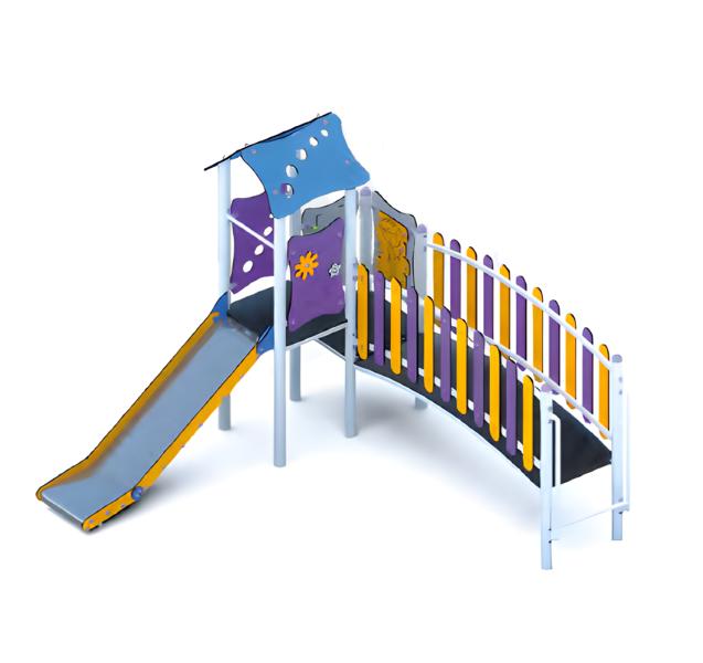 Spielareal Kinderspielplatz Freizeitanlage Rutschbahn Bequemlichkeit Mehrfarbig von JV Möbel