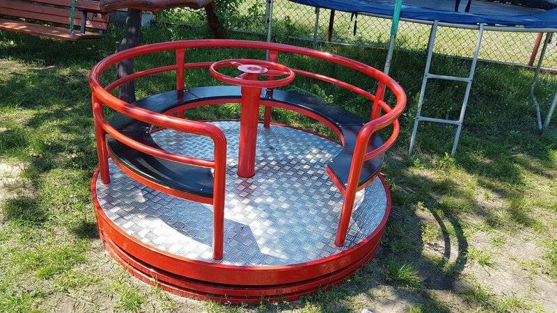 Spielplatz Geräte Kinderkarussell Drehplatte Karussell Ringelreiten Made in EU von JV Möbel