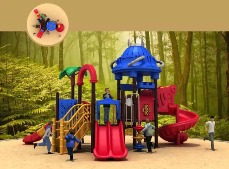Spielturm mit Rutsche Kletterturm Kinder Spielhaus Spielplatz Neu von JV Möbel