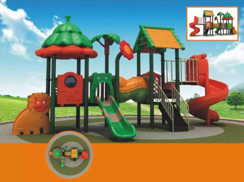 Spielturm mit Rutsche Outdoor Spielhaus Kinder Spielplatz Rutschen von JV Möbel