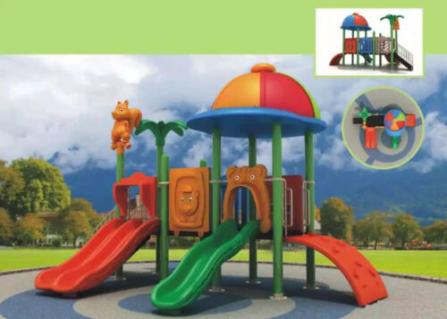 Spielturm mit Rutsche Outdoor Turm Kinderanimation Spielplatz Garten von JV Möbel