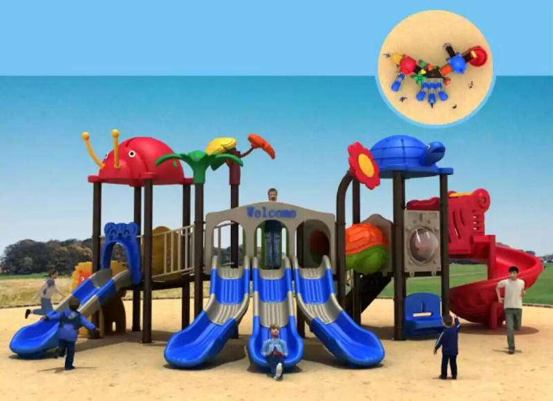 Spielturm mit Rutsche Tieren Kinder Outdoor Kunststoff Spielhaus von JV Möbel