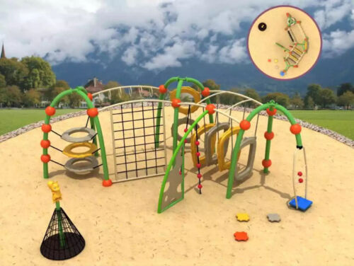 Sportplatz für Kinder Klettergarten Spielturm Outdoor Kletterwand Neu von JV Möbel