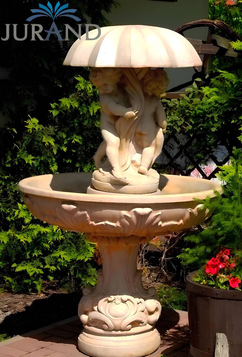 Springbrunnen Fontäne Zierbrunnen Garten 1028 Deko Brunnen 171 cm Steinguss von JV Möbel