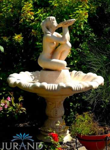 Springbrunnen Fontäne Zierbrunnen Garten Deko 1033 Brunnen 159 cm Steinguss von JV Möbel