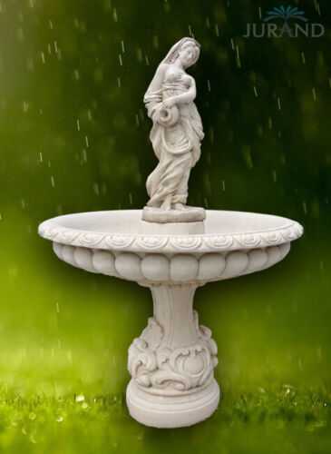 Springbrunnen Fontäne Zierbrunnen Garten Deko Brunnen Aracena 114 cm Steinguss von JV Möbel