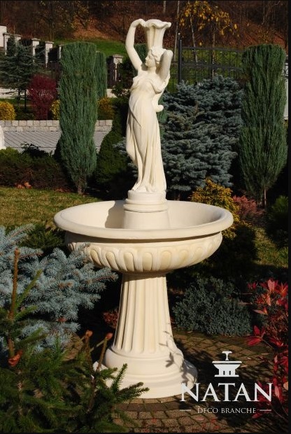 Springbrunnen Froschbrunnen Brunnen 184cm Steinbrunnen Gartenbrunnen Fontaine von JV Möbel