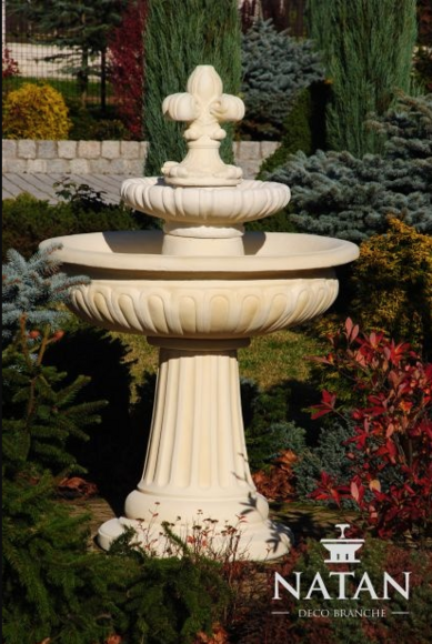Springbrunnen Garten Teich Brunnen 138cm Steinbrunnen Gartenbrunnen von JV Möbel