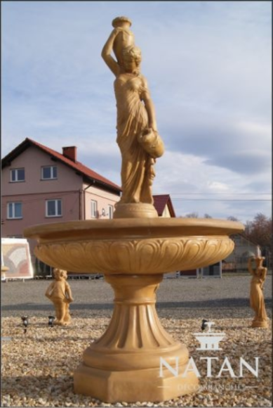 Springbrunnen Garten Teich Brunnen 150cm Steinbrunnen Gartenbrunnen von JV Möbel