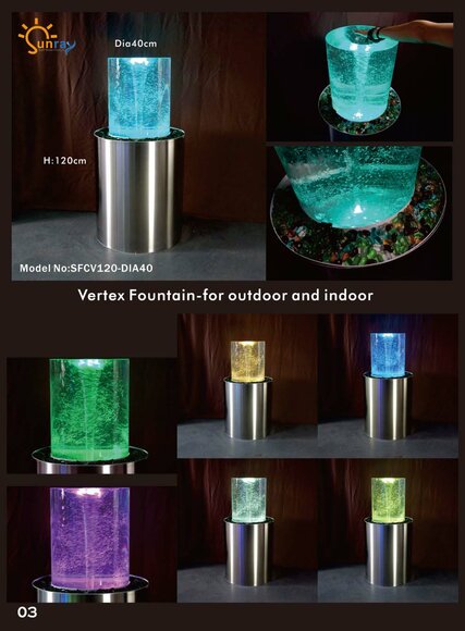 Stehleuchte LED Stehleuchte Dekorativ Lampen Tisch Wassersäulen Säule von JV Möbel