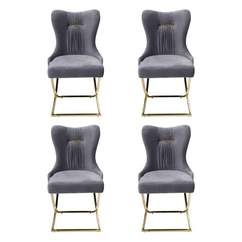 Stilvoll Esszimmer 4x Stühle Luxus Sessel Stuhl grau Sessel Wohnzimmer Möbel neu Stilvoll Esszimmer 4x Stühle Luxus Sessel Stuhl grau Sessel Wohnzimmer Möbel neu von JV Möbel