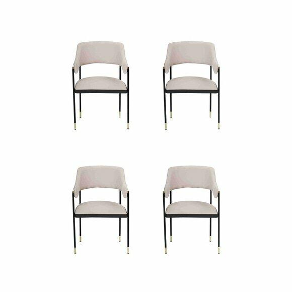 Stilvoll Stuhl Esszimmerstuhl 4x Stühle Weiße Küchenstuhl Lehnstuhl Luxus von JV Moebel