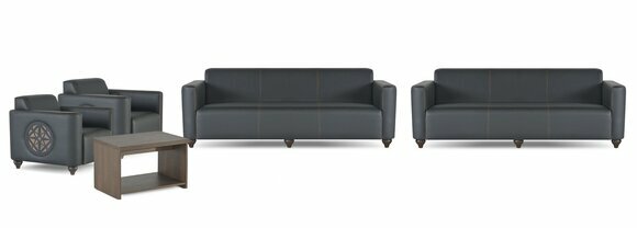 Stilvolle Arbeitszimmer Möbel Designer 2x 3-Sitzer 2x Sessel Couchtisch von JV Moebel