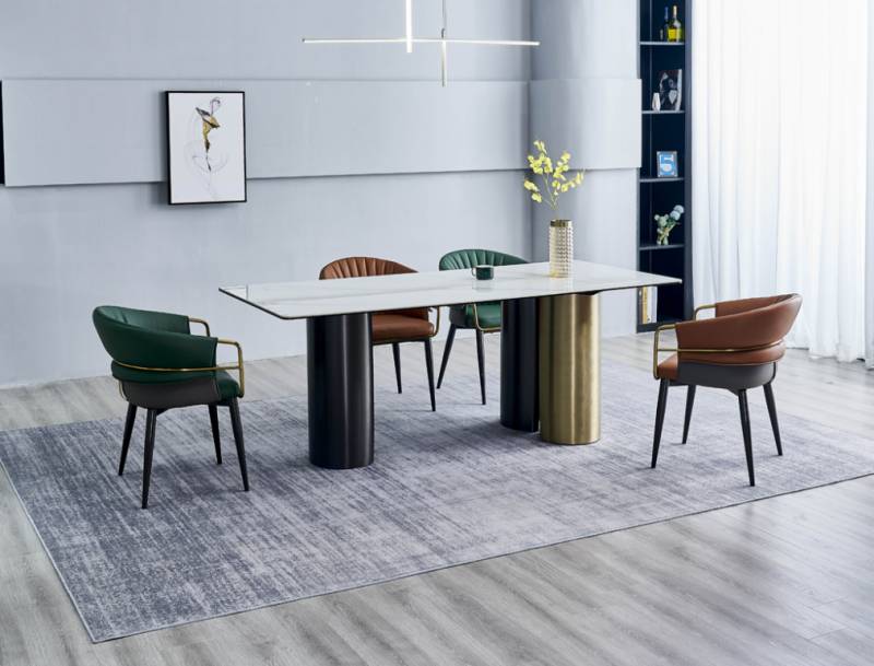Stilvolle Essgruppe Designer Esstisch Luxus Sitzgruppe 6x Stühle 7 tlg von JV Möbel