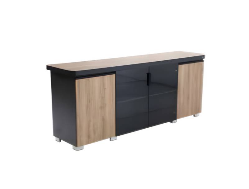 Stilvoller Aktenschrank braun grau luxe Möbel Büro Holz Arbeitsumgebung von JV Möbel