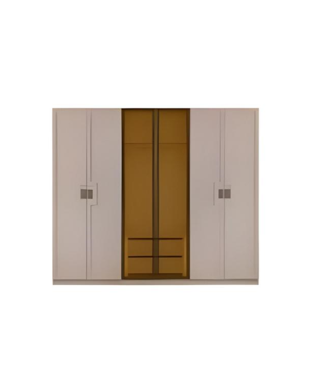 Stilvoller Beiger Schlafzimmer Kleiderschrank Designer Glasgarderobe von JV Moebel
