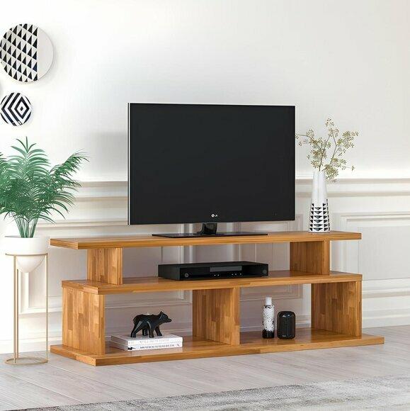 Stilvoller Brauner RTV-Tisch Wohnzimmer Fernsehtich Robustes Sideboard von JV Moebel