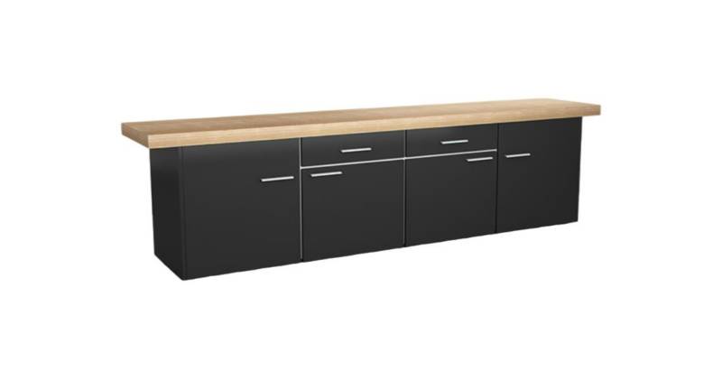Stilvoller Büro Aktenschrank Schwarz Braun Holzmöbel Arbeitsraummöbel von JV Möbel