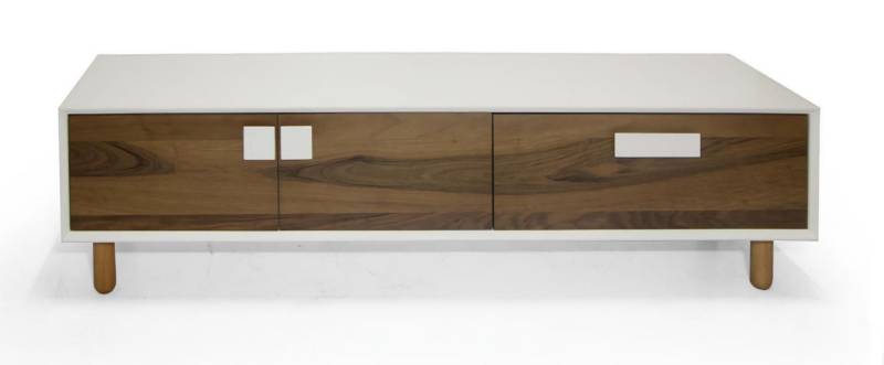 Stilvoller beiger TV-Ständer Designer Holz-Lowboard mit Schubladen elegant von JV Möbel