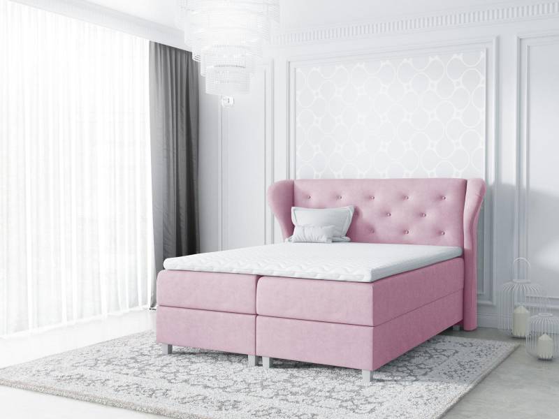 Stoff Boxspringbett Textil Design Doppel Hotel Modern Bett Schlafzimmer Betten von JV Möbel