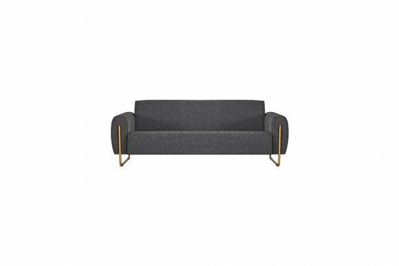 Stoffsofa 3-Sitzer Grau Farbe Einfarbig Modern Design Stil Arbeitszimmer von JV Moebel