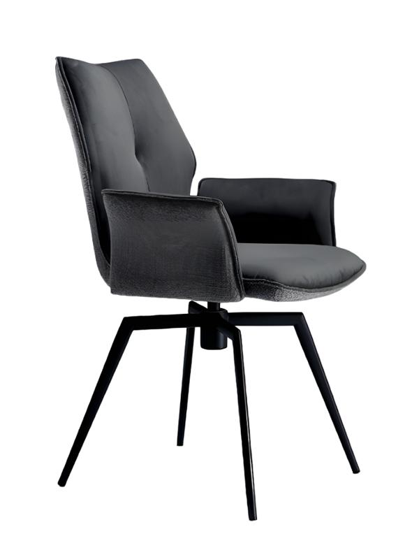 Stühle Esszimmer Design Textil Luxus Schwarz Esszimmerstuhl Stuhl mit Armlehne Stühle Esszimmer Design Textil Luxus Schwarz Esszimmerstuhl Stuhl mit Armlehne von JV Möbel