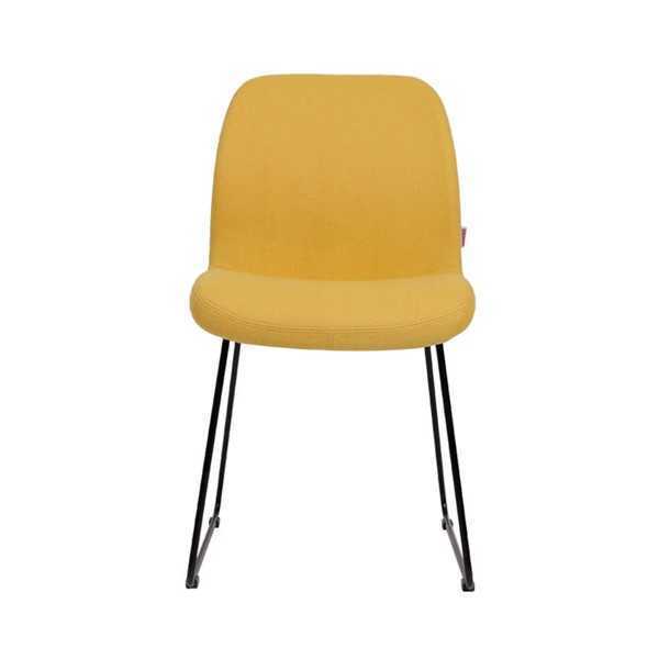Stühle Gelb Luxus Design Polster Stuhl Büro Möbel Neu Esszimmer Textil Möbel von JV Möbel