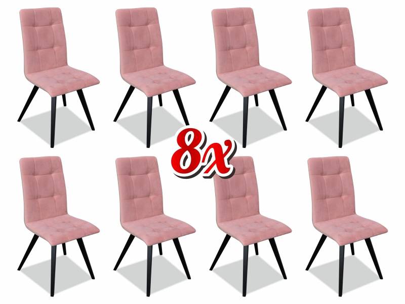 Stuhl 8x Esszimmer Polsterstuhl Fernseh Lounge Textil Sitz Sessel Set Neu Club von JV Möbel