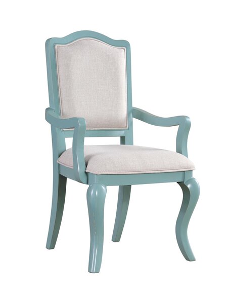 Stuhl Blau Design Wohnzimmer Esszimmer Holz Stühle Polster mit Armlehne Neu von JV Möbel